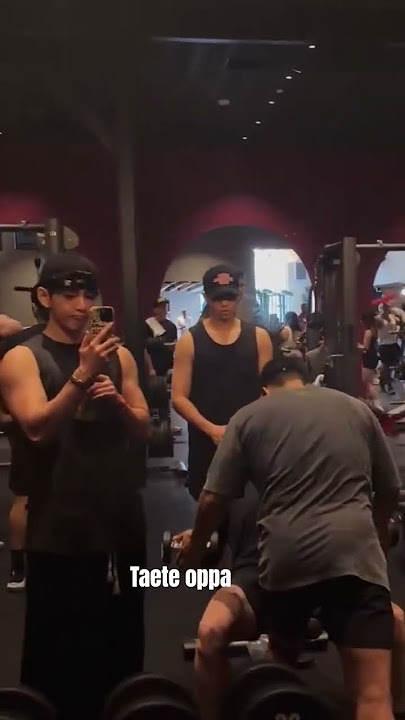 Omg Taehyung and RM in gym 🔥 #v #bts #Taehyung