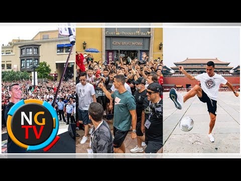 Cristiano Ronaldo Worshiped By Fans As He Touches Down China Photos 