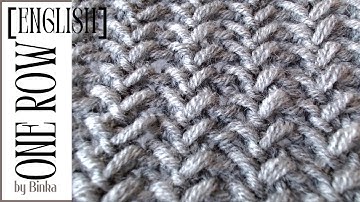 [English] How to knit the easiest one-row repeat reversible knitting pattern. #knitting #stitch