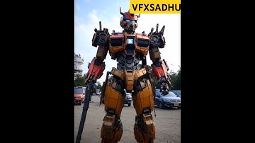 Bus Transform into Transformer #transformers #robot #aiart #ai #aivideo #vfx #vfxind #vfxshorts