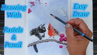 Download Lagu Soft pastel colour drawing view of beautiful bird and a cat with easy ways. MP3 Download Lagu Soft pastel colour drawing view of beautiful bird and a cat with easy ways. MP3