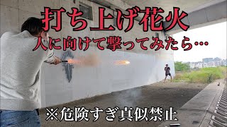 【花火】打ち上げ花火人に向けて撃ちまくってみた