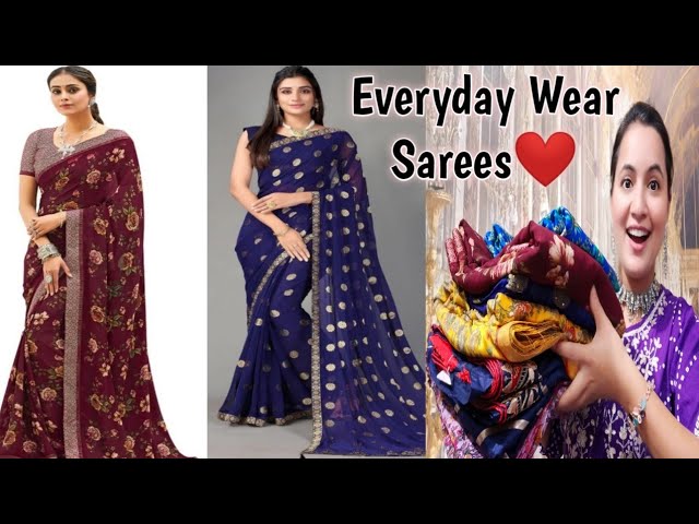 Lightweight Everyday Wear Sarees haul ❤ / Flipkart Haul / Saree Haul /  Neema's Corner 