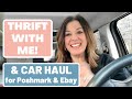 Thrift With Me at Local Thrift Stores & Car Haul for Poshmark & Ebay Online Reseller