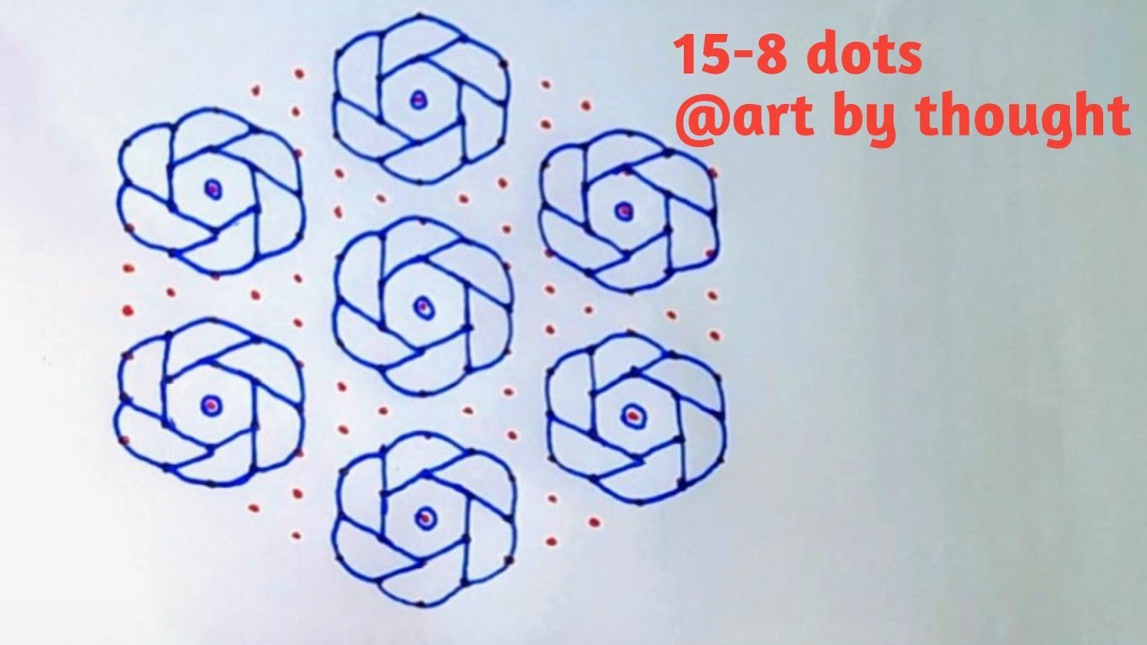 Amazing 15-8 dots kolam you must try