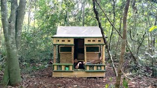 CAMPING HUJAN DERAS - MEMBANGUN SHELTER BAMBU DI HUTAN BELANTARA