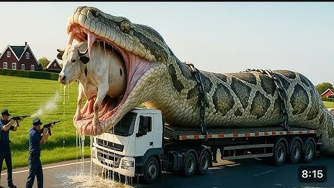 Courageous Rescue Team fights Giant Python To Save innocent cow