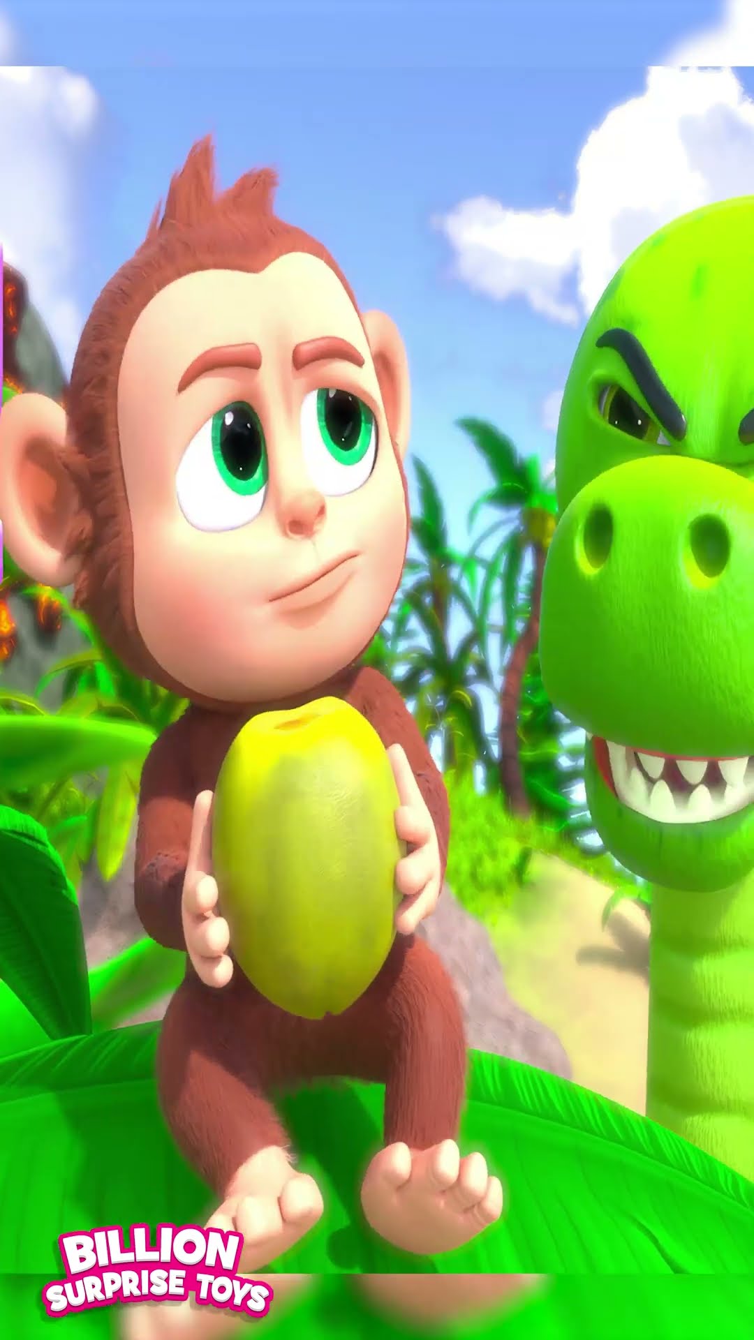 Funny Island Day with Monkey #kidssongs #abctoys #island  #dinosaur