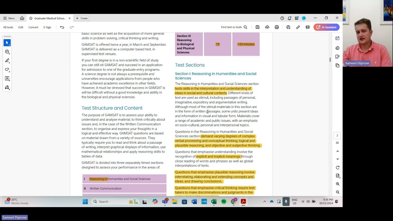 How to prepare for the GAMSAT - My approach to improving score from 66 to 84