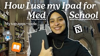 HOW I USE MY IPAD FOR MED SCHOOL | My TOP productivity + studying apps ૮ ˶ᵔ ᵕ ᵔ˶ ა