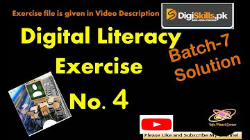Digiskills Digital Literacy Exercise No.4 Solution Batch-7 2020