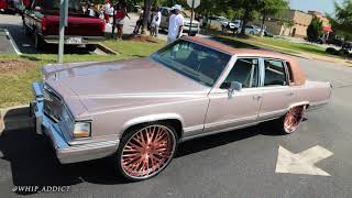 WhipAddict: NEW LOOK! 90' Cadillac Fleetwood Brougham Now on Brushed Rose Gold Forgiato 26s!