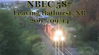 Alco chugging as NBEC 587 leaving Bathurst