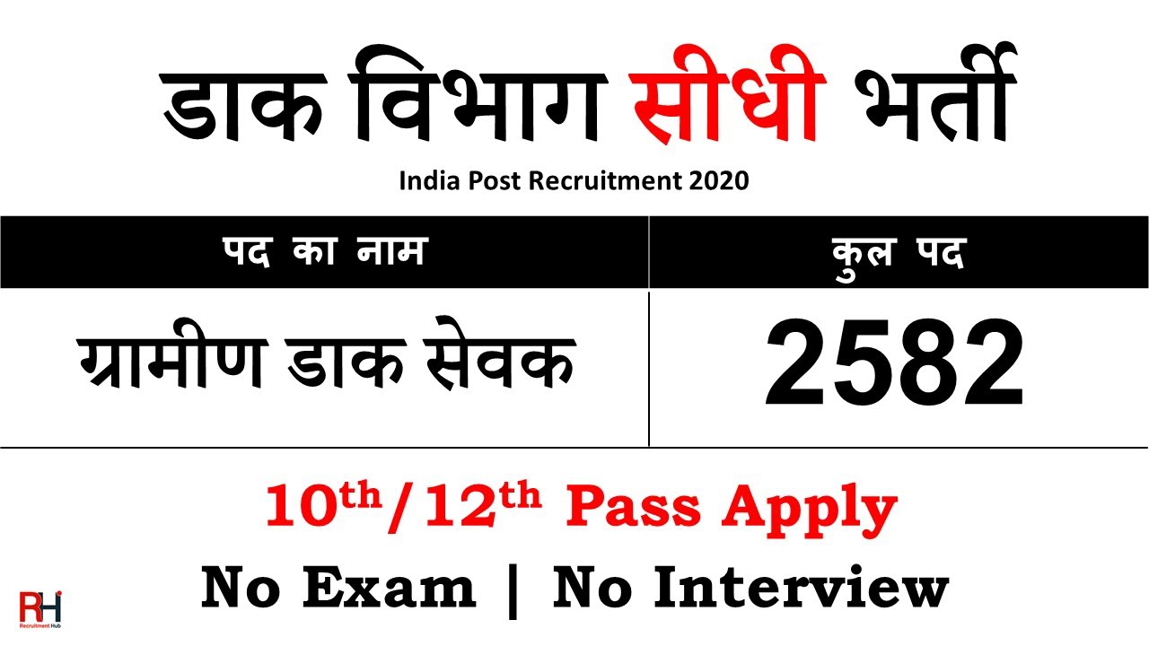 Post Office Job Without Exam Post Office Govt Jobs 2020 Postmaster Job India Post GDS