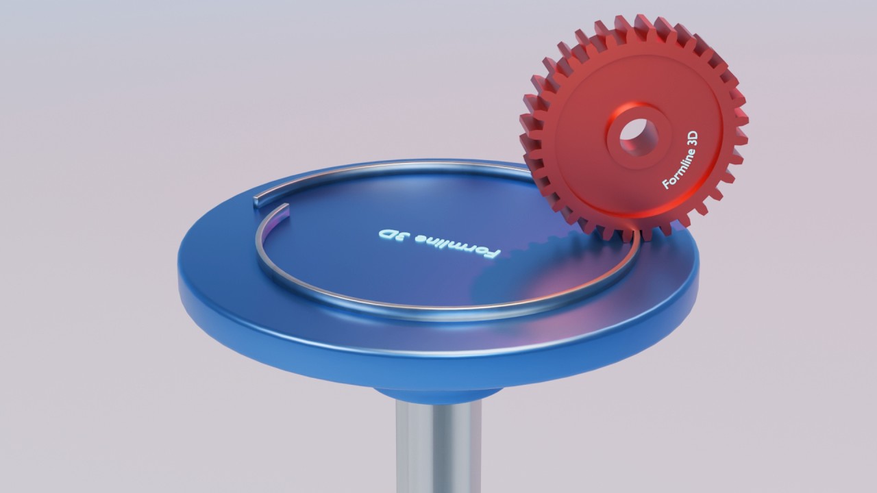 #029 Spiral Disk to Spur Gear – 507 Mechanical Movements 3D Animation