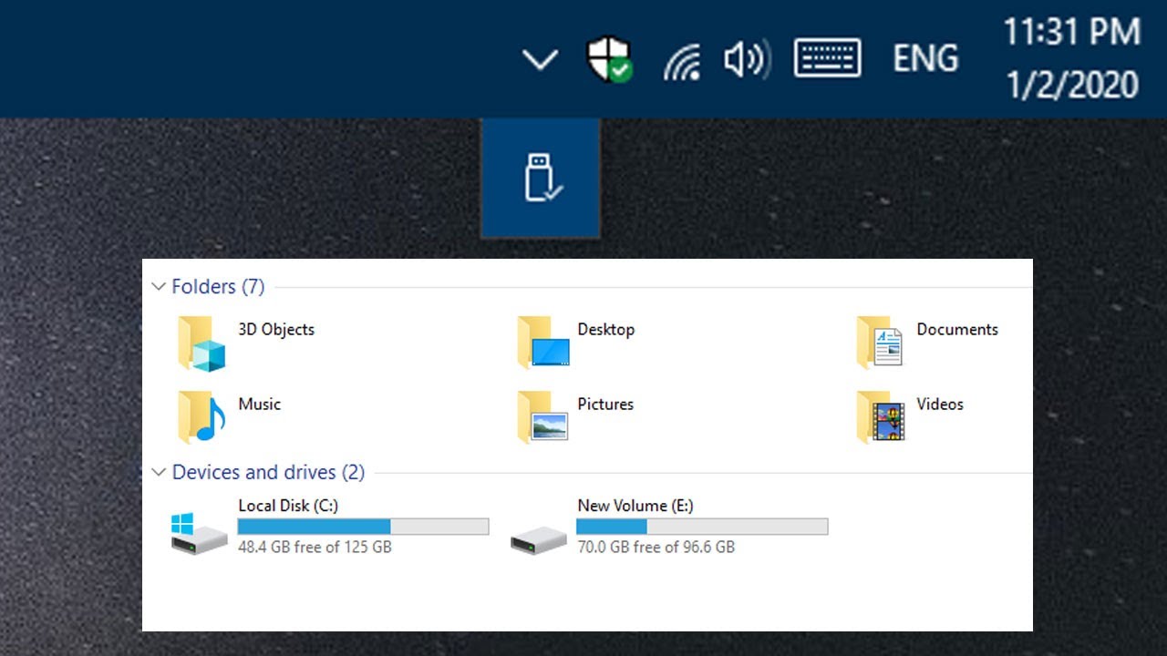 Usb Pen Drive Detected But Not Showing Up - Windows 10/8/7