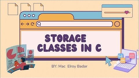 Storage Classes in C | Video Tutorial