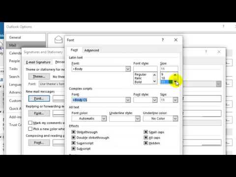 How to increase font size in Outlook