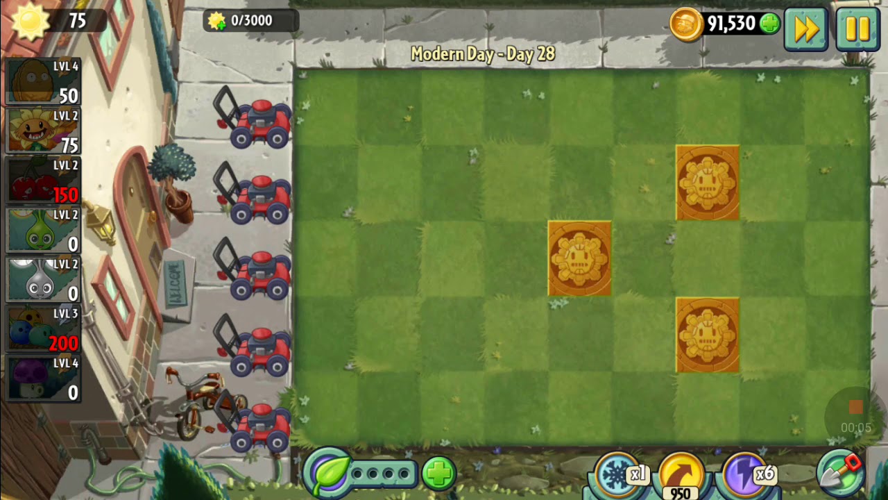 Plants vs zombies 2 - Modern Day - Day 28 - YouTube