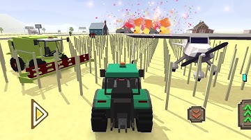 An airplane crush ruined my wheat culture in seconds | Blocky Farming & Racing Simulator | farm mode