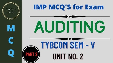Auditing MCQ