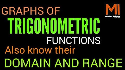 Graph of Trigonometric functions| Domain | Range |Class XI |