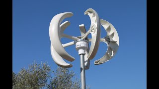 Power test china wind turbine 12v VAWT Vevor 600 watt permanent magnet motor lantern vertical axis