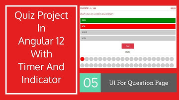 Quiz Project In Angular 12 Tutorial Step-by-step  : UI For Question Page #005