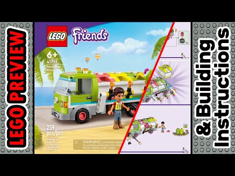 PREVIEW: 41712, LEGO FRIENDS, Recycling Truck​ & Building Instructions! LEGO  2023 - YouTube