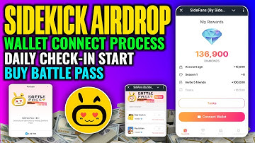 Sidekick Airdrop Wallet Connect Process | Sidekick Buy Battle Pass | Sidekick Daily Check-in Update