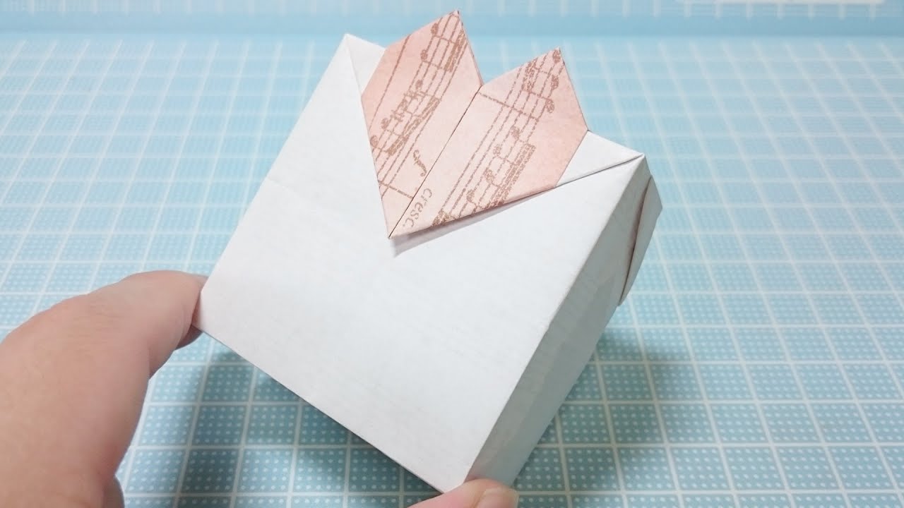 折り紙 簡単 ハートの箱 折り紙 簡単 ハートの箱