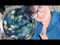 Amazing Ocean inspired resin tray using an Ikea metal tray and papers towel tubes WOW. Video#310