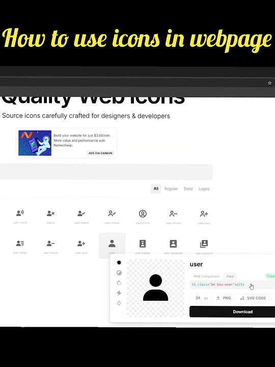 how to use icons in our webpage in html & css#coding #programming # ...