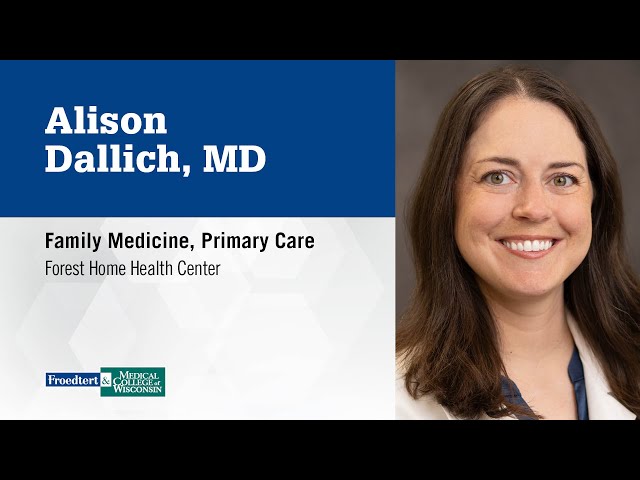 Watch Alison Dallich, family medicine physician on YouTube.