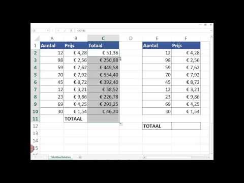 Video: Hoe Maak Je Een Bedrag In Excel