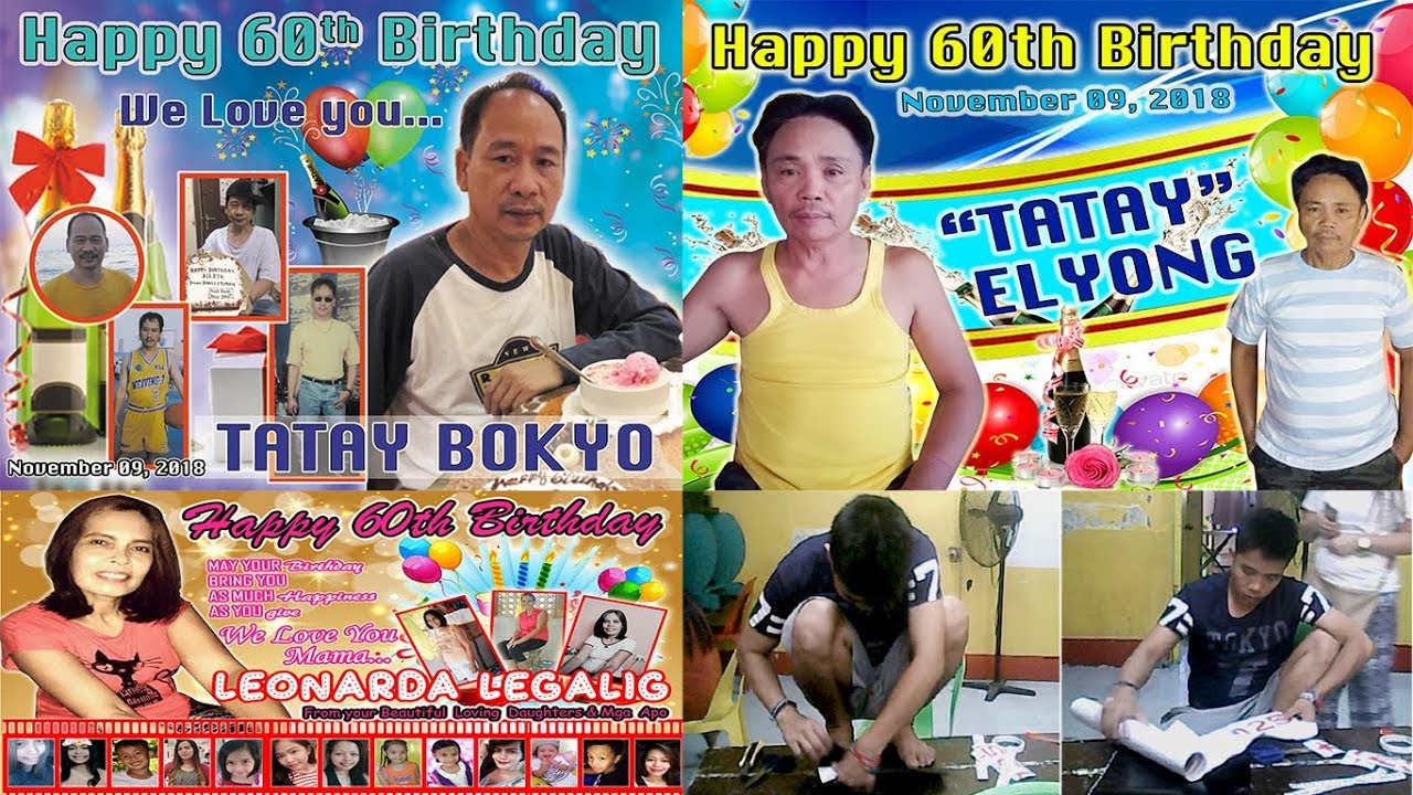 60th Birthday Tarpaulin Layout