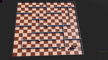 Webots Demo - Maze Solver Using Left Wall Following and Obstacle Avoidance - Failure 1 of 3