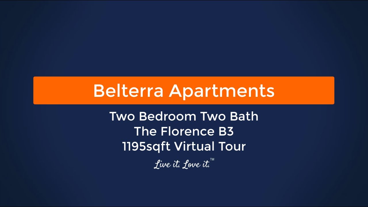 Belterra Apartments The Florence B3 1195sqft Virtual Tour - YouTube