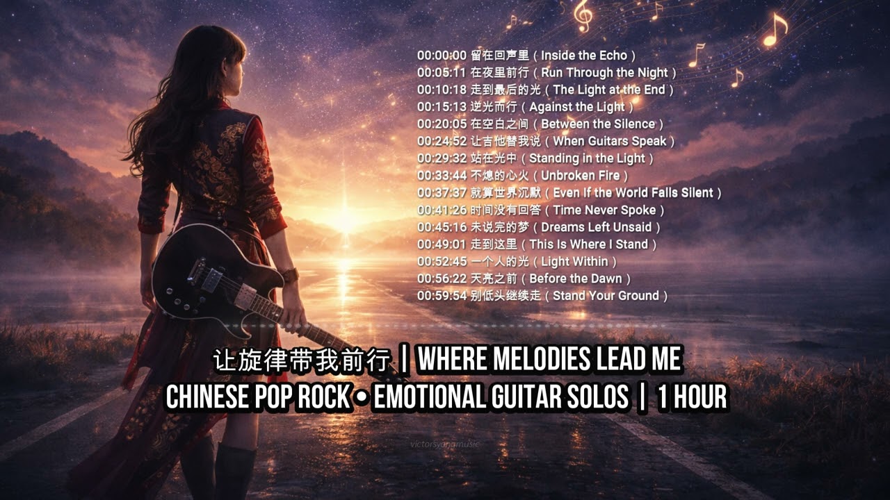 让旋律带我前行 | Where Melodies Lead MeChinese Pop Rock • Emotional Guitar Solos | 1 Hour