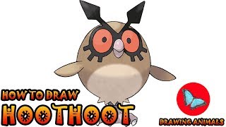 How To Draw Hoothoot Pokemon Drawing Animals