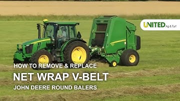 How to Remove and Replace the Net Wrap V Belt - John Deere Round Balers