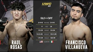 UWC 33 - Pelea 10 - Raúl Rosas vs Francisco Villanueva (29-Abr-22)