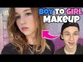 Boy to Girl Makeup Tutorial (Beginner) | BECOME A GIRL!