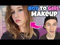 Boy To Girl Makeup Tutorial Beginner BECOME A GIRL