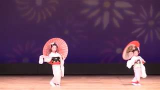 日本舞踊 子供 童謡 ７歳と５歳「絵日傘」Japanese traditional dance