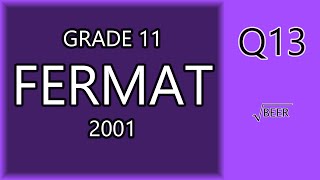 Fermat 2001 13