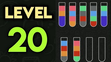 Water Sort Puzzle Level 20 Solution Gameplay Walkthrough