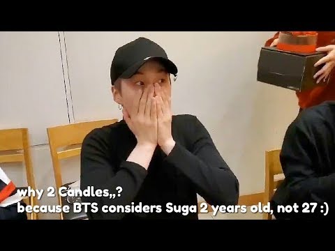 BTS 방탄소년단 Surprised Suga's Birthday 🎂 Twitter Update