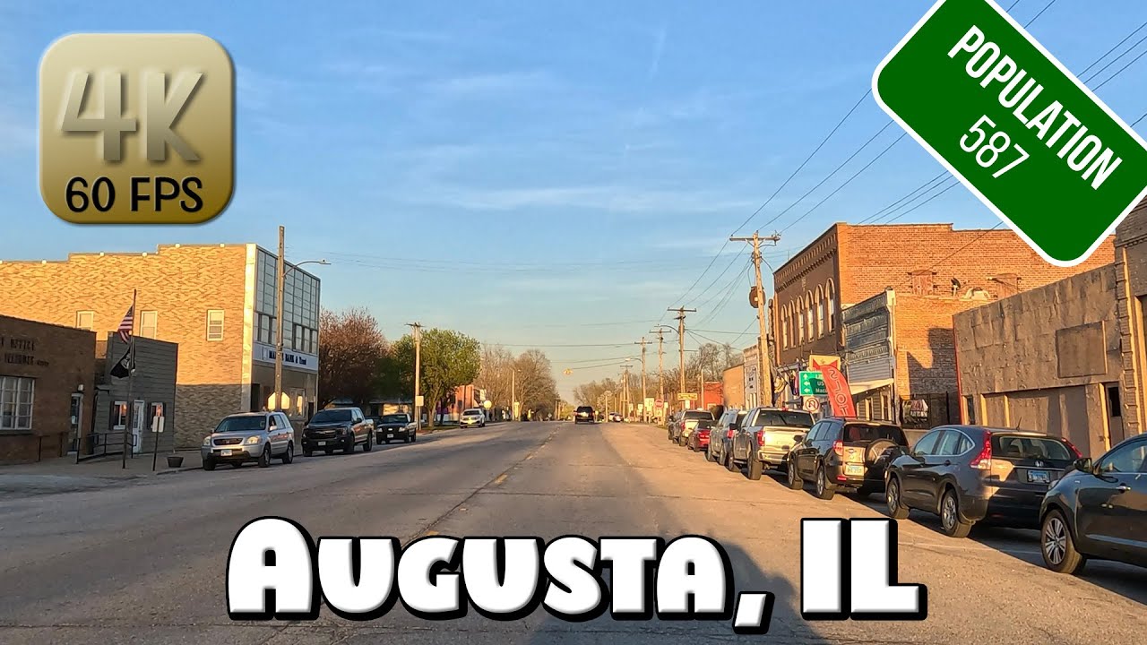 Driving Around Small Town Augusta, IL in 4k Video - YouTube