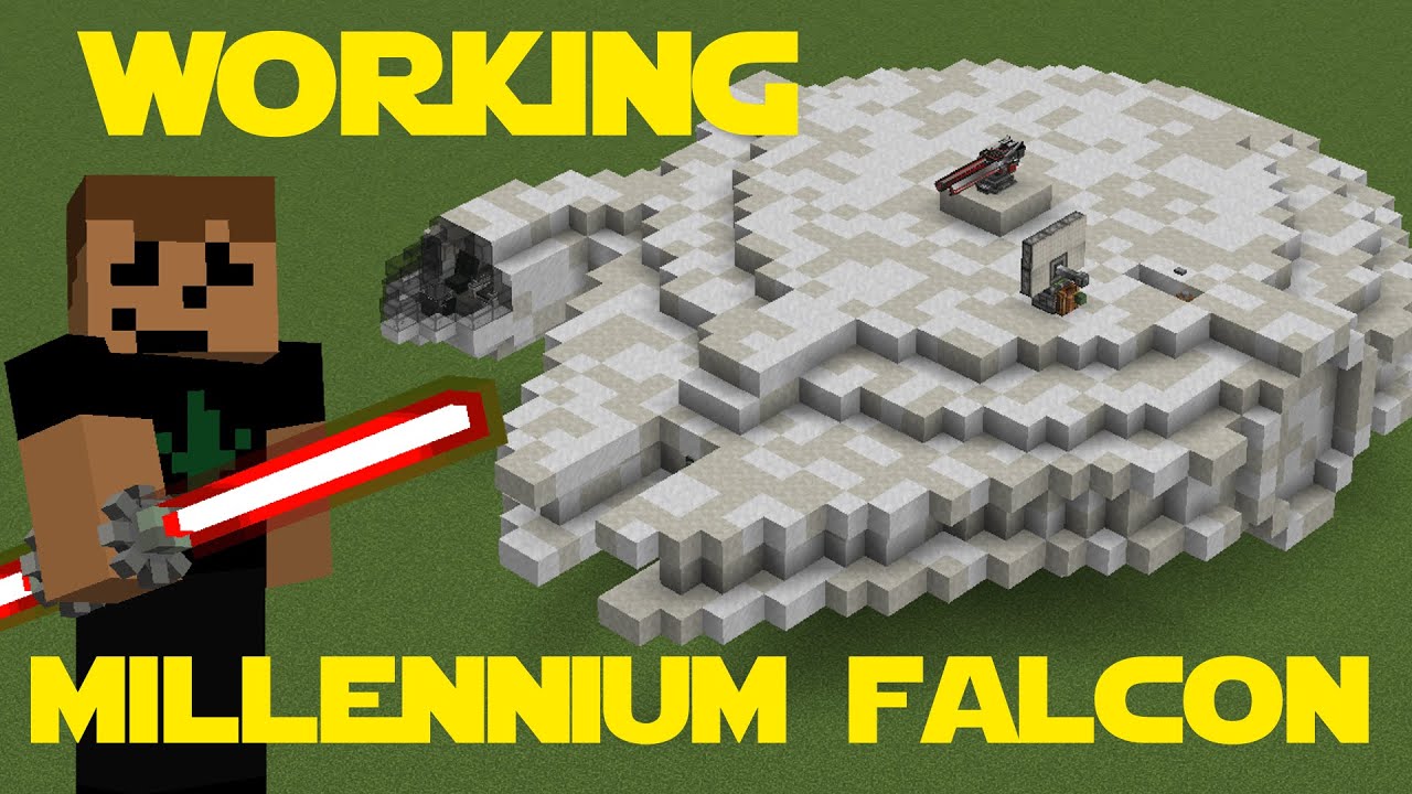 I Built a WORKING MILLENNIUM FALCON in MODDED MINECRAFT! - YouTube